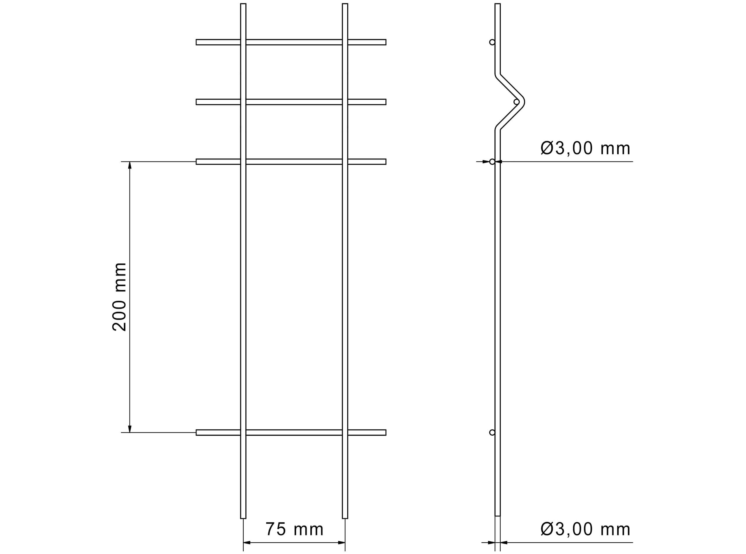 Panele ogrodzeniowe 3D - 3 mm - 75x200 mm - Szerokość oczka - OtoSiatka.pl